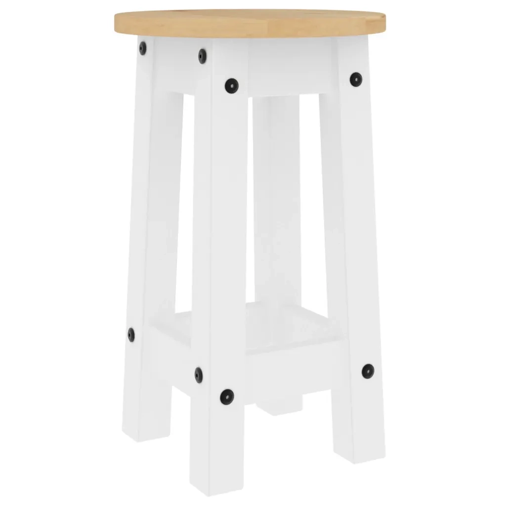 vidaXL Set da Bar 5 pz Bianco in Legno Massello di Pino