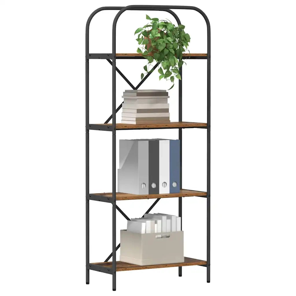 Libreria-Scaffale per Libri-Mobile di Stoccaggio Legno vecchio 60 x 30 x 146 cm Legno multistrato 138169