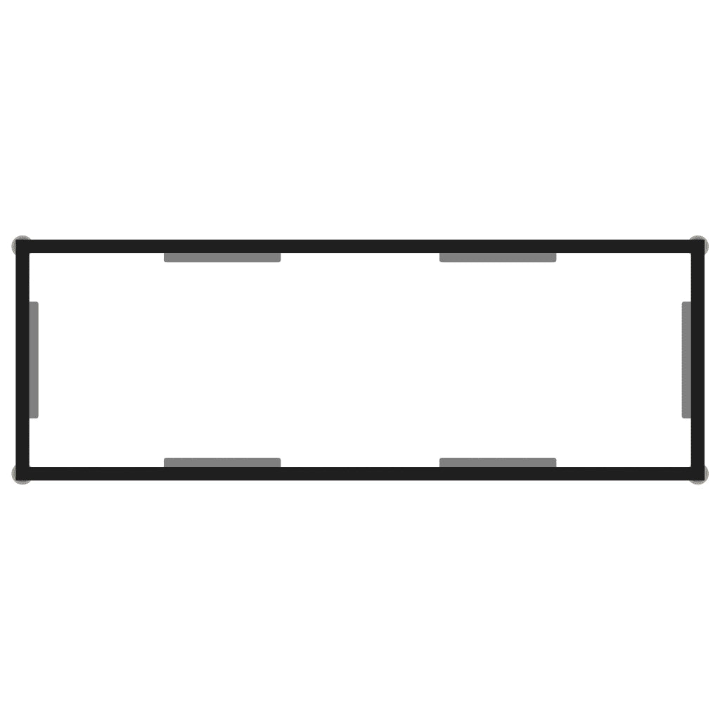 Tavolo Consolle Trasparente 100x35x75 cm in Vetro Temperato 322835