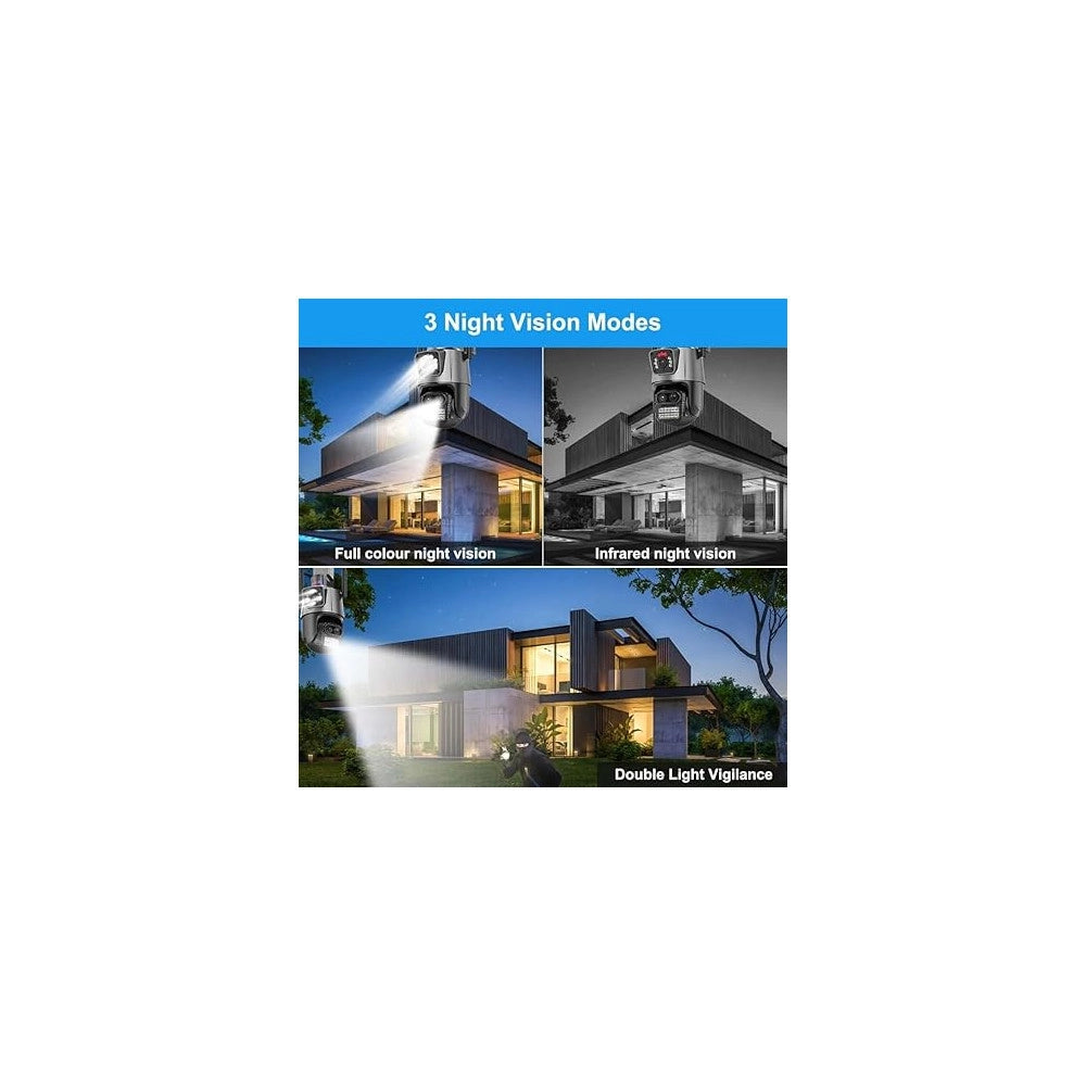 Trade Shop - Telecamera Per Sicurezza Domestica Wireless Esterna Zoom 8x Cam Video Sorveglianza -