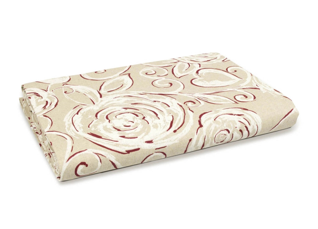 Telo Arredo Granfoulard Copritutto Cotone Made Italy Vari Disegni Arredatutto Copriletto Multiuso - 1 Piazza - Amelie Rosso