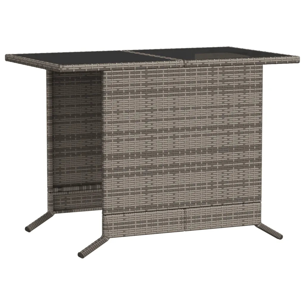 Set da Bistr¨° 3 pz | Set Salotto da Giardino con Cuscini Grigio in Polyrattan