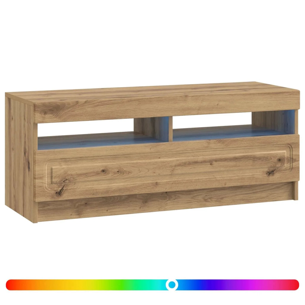 Mobile TV LED Rovere Artigianale Legno ingegnerizzato 897874