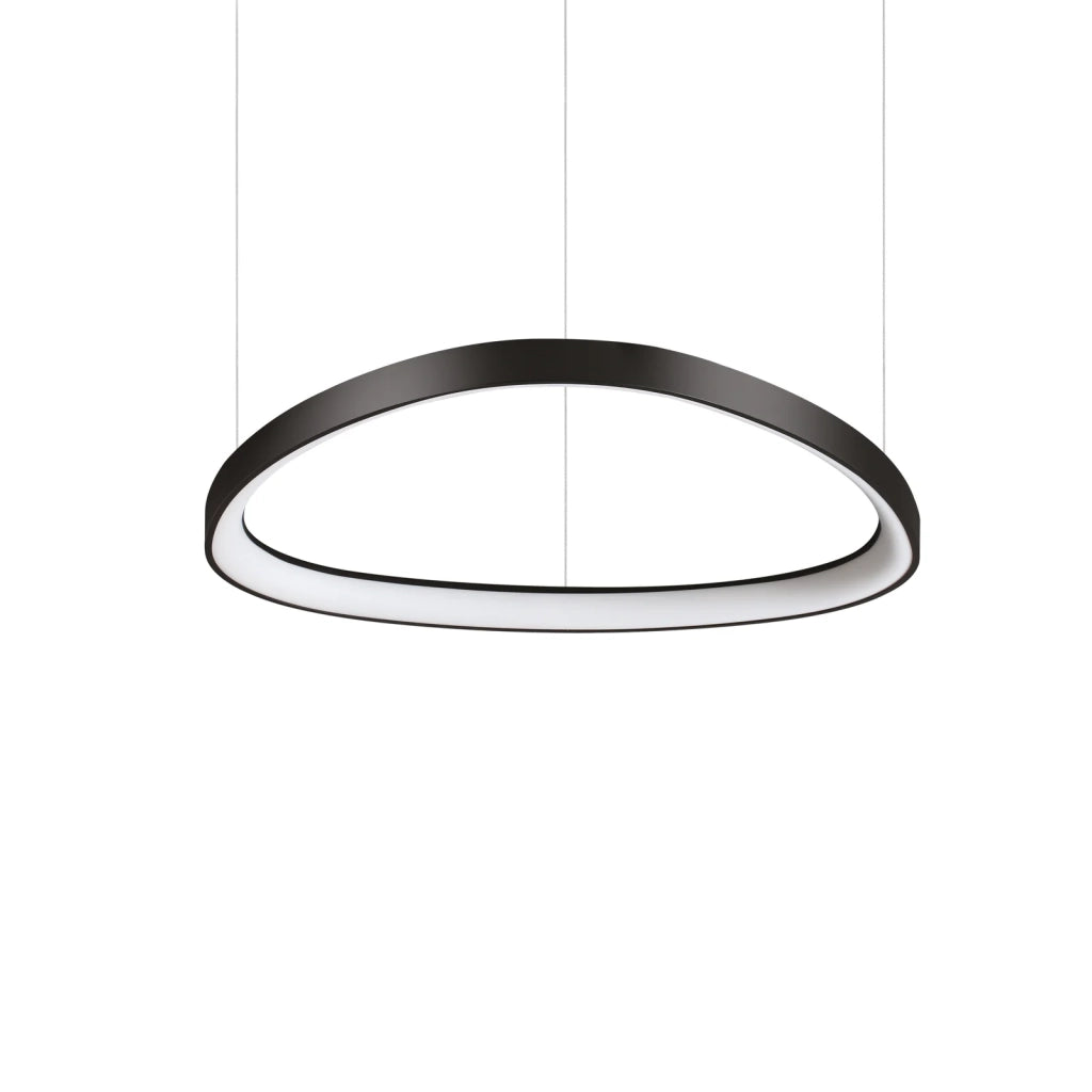 Lampada A Sospensione Gemini 1 Luce Led Integrato Nero 47W Ip20