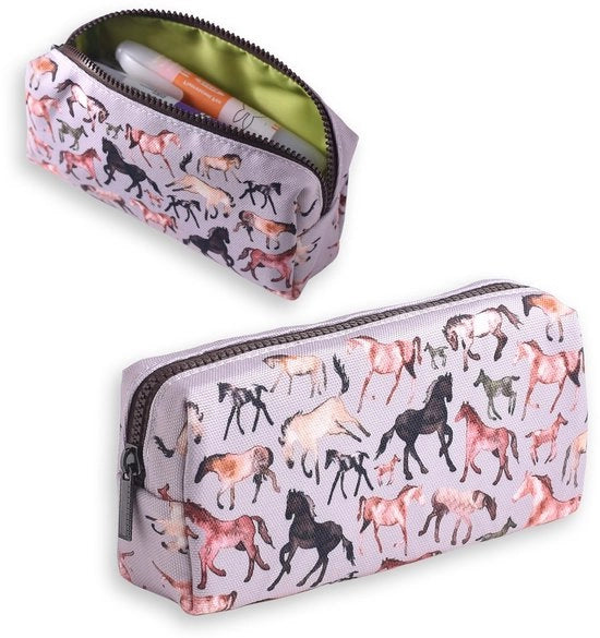 Etui per Cavallo di Grande Capacità, Regalo per Amanti dei Cavallo, Piccolo Etui con Cerniera per Ragazzi, Ragazze, Adolescenti, Adulti