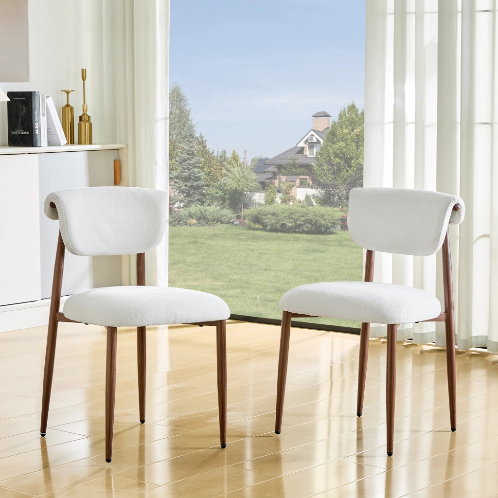 Sedia da Pranzo Imbottita Senza Braccioli con Schienale Curvo ¨C MINIMAL ¨C Tessuto