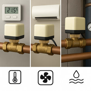 Valvola di zona motorizzata a due vie serie DQ225 230V DN25 33.7mm (1")