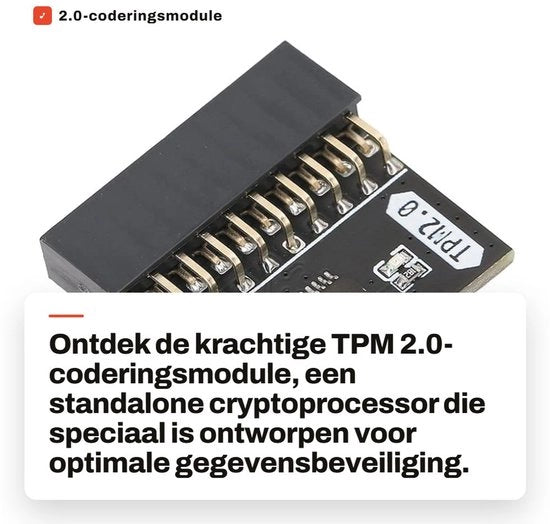 Modulo di Codifica 20-pini - Processore di Crittografia Standalone - Protezione dei Dati - Alternativa al TPM - Archiviazione delle Chiavi di Crittografia - Protezione contro Accessi Non Autorizzati