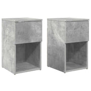 Armadietto per letto 2 pz Grigio Cemento 29 x 31,5 x 49 cm CFW5721421