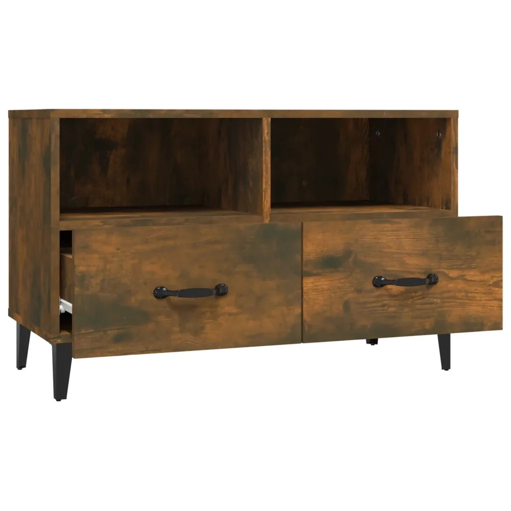 Mobile Porta TV Rovere Fumo 80x36x50 cm in Legno Multistrato cod mxl 18680