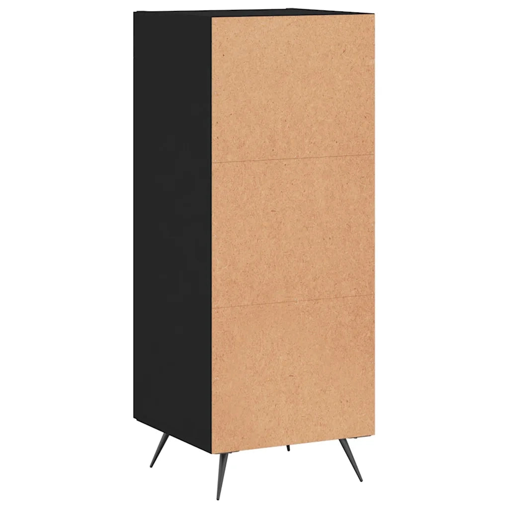 Credenza-Buffet-Armadio da cucina Nero 34,5x34x90 cm in Legno Multistrato 977037