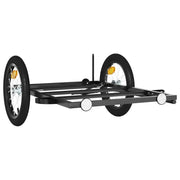 Carrello rimorchio trasporto biciclette 126 x 63 x 34 cm ferro nero 02_0044062