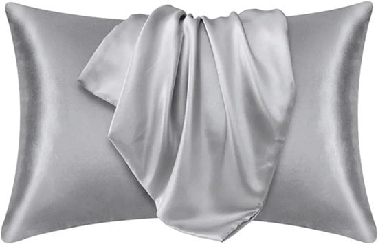 Set di cuscini in seta morbida - 2 pezzi - copertura di cuscino a forma rettangolare - fodera per letto - copertura di cuscino a forma rettangolare - 51x66cm