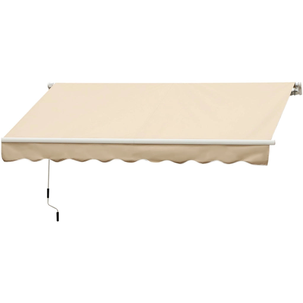 Easycomfort Tenda da Sole Avvolgibile a Caduta con Manovella, in Alluminio e Poliestere, 3x2.5m, Beige