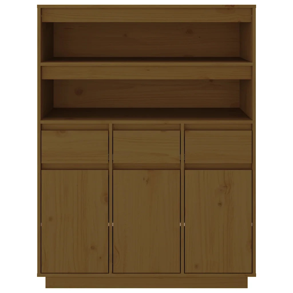 Credenza ambra 89x40x116,5 cm in Legno Massello di Pino