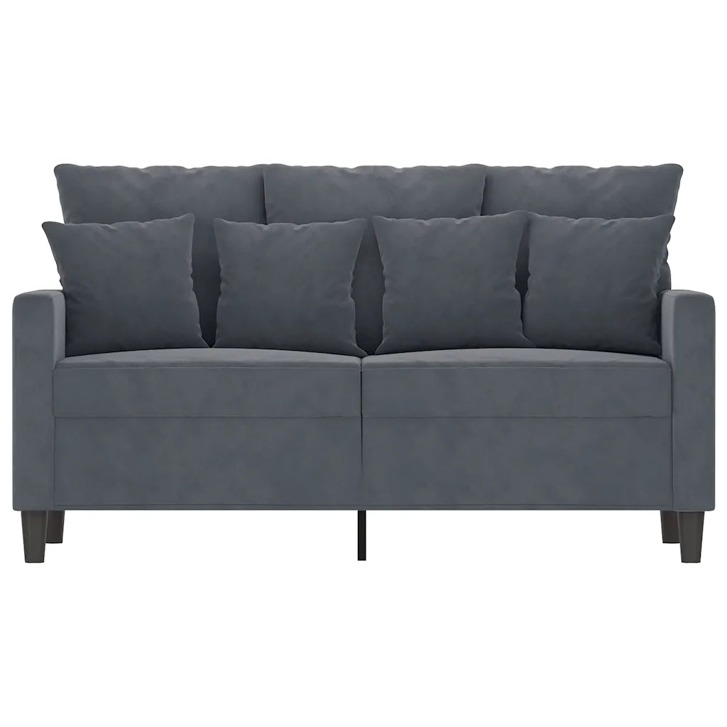 Divano a 2 Posti grigio scuro 120 cm in Vellutocod mxl 83236