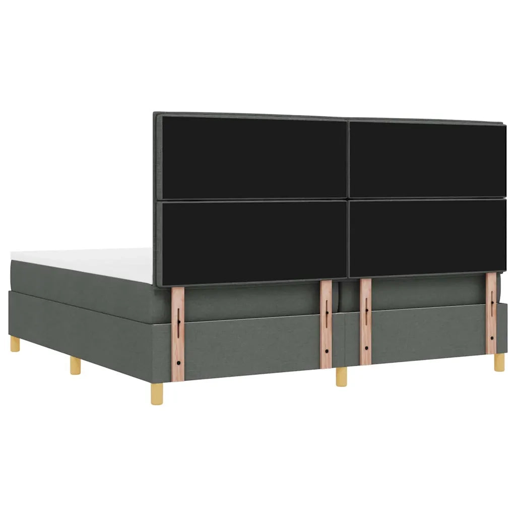 Letto a molle con materasso Grigio scuro 200 x 200 cm Tessuto 3339568