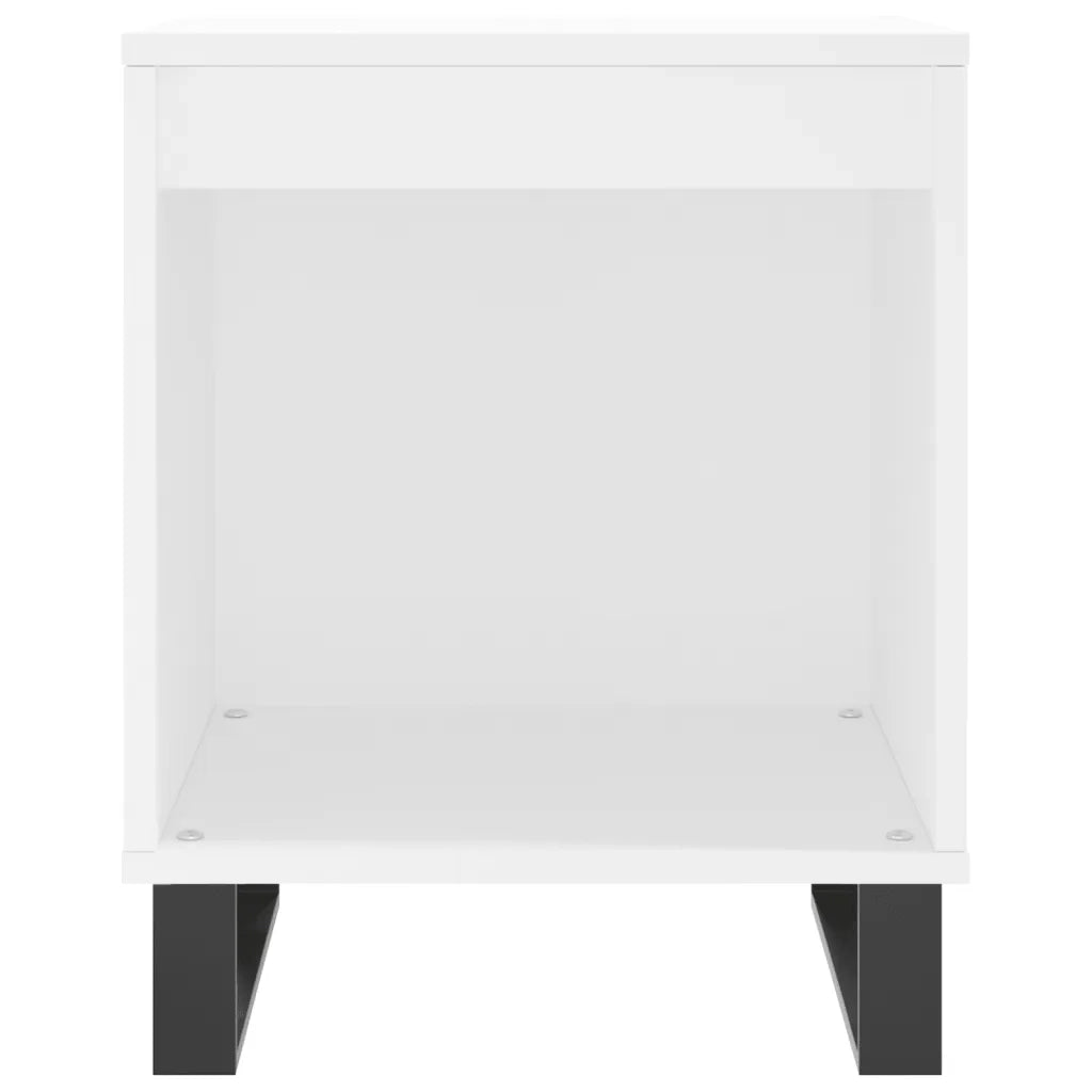 Comodino Bianco 40x35x50 cm in Legno Multistrato 830732