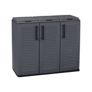 Contenitore per Rifiuti Arko, Pattumiera Capacità 330 (110 per Sacco) Made in Italy, 102x37x84h cm Grigio