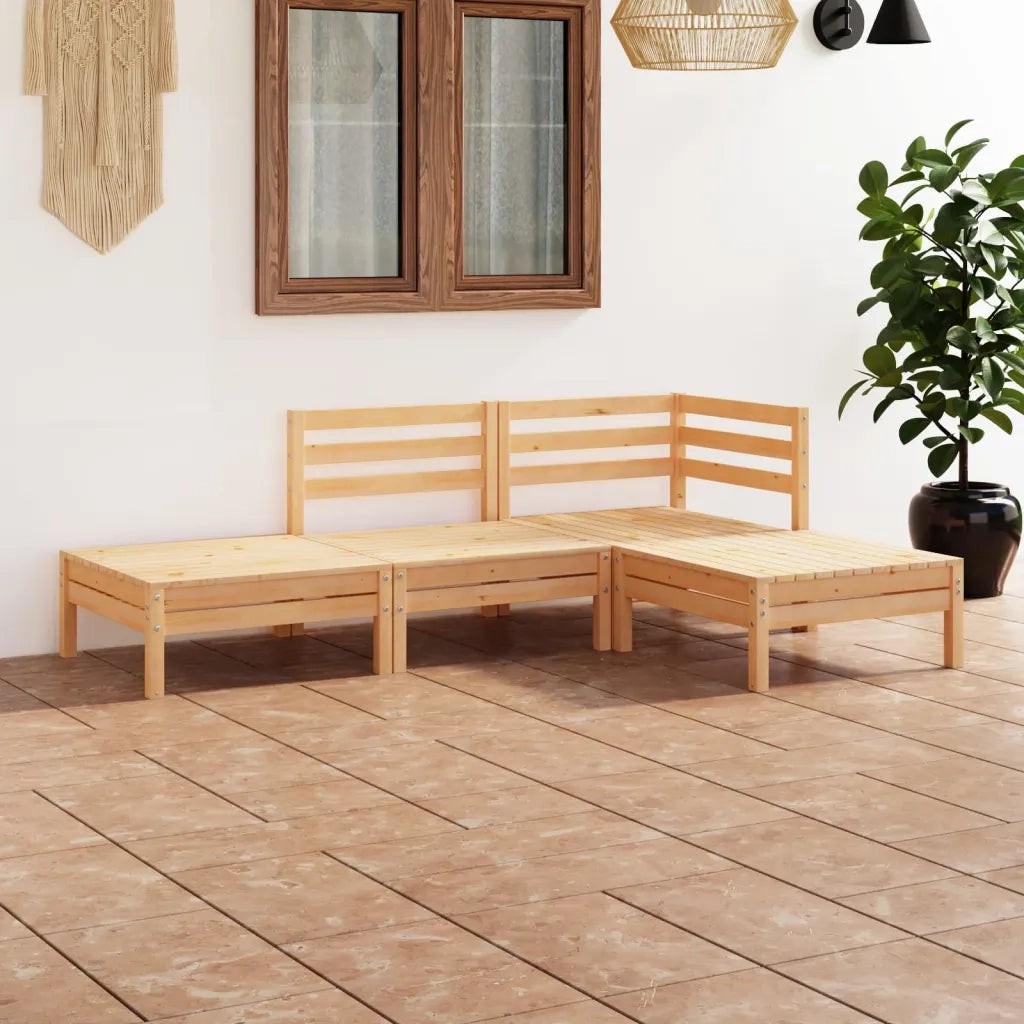 Set Divani da Giardino 4 pz in Legno Massello di Pino 3082617