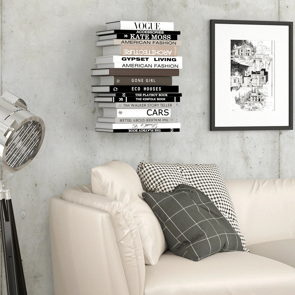 Vicco Libreria da parete Grigio 12.5 x 9 cm Set di 4