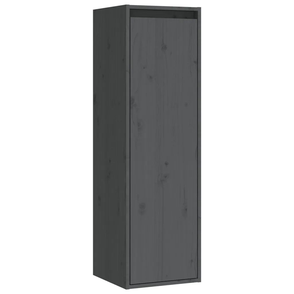 Mobili Porta TV 4 pz Grigi in Legno Massello di Pino 3100251