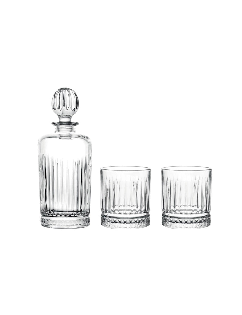 Set Tasting Liquori Brandani 3 Pezzi in Vetro con Bottiglia e Bicchieri