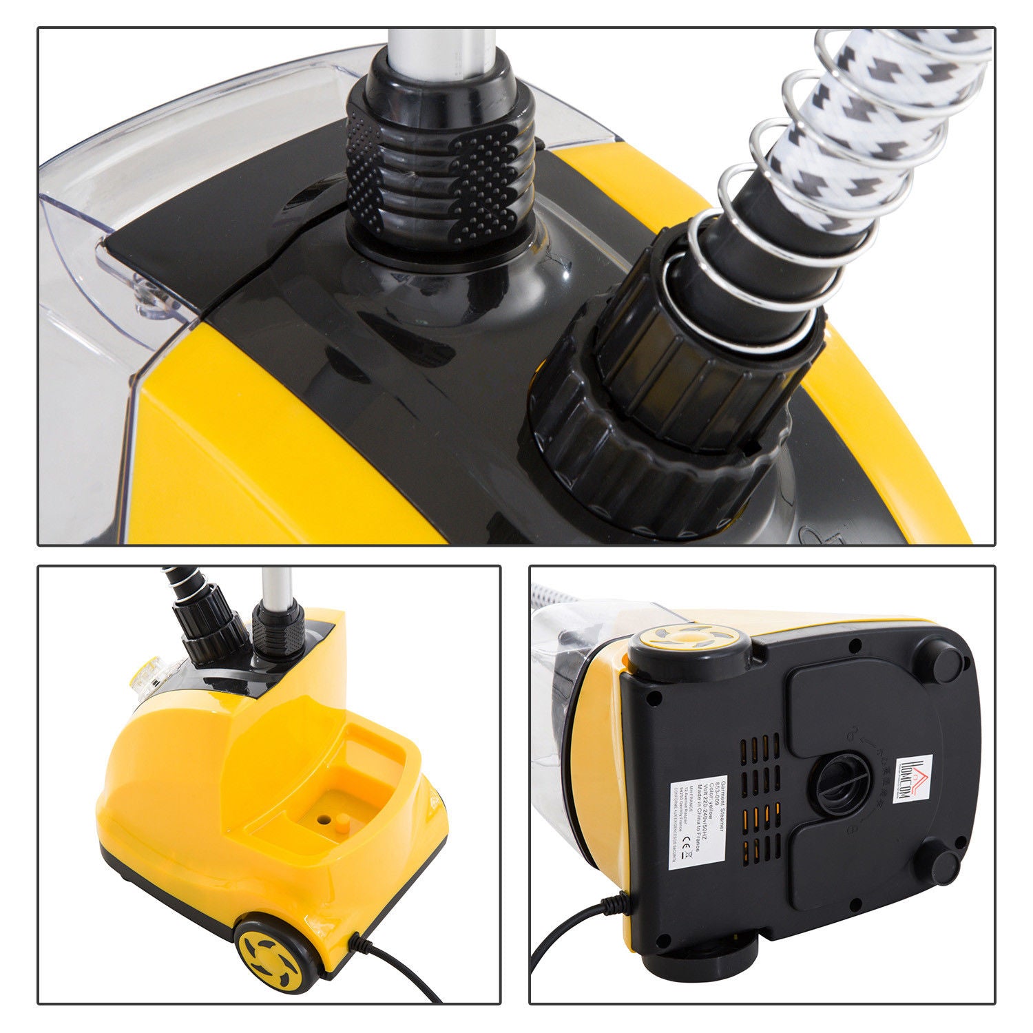 Stiratrice a Vapore Verticale Professionale 1.4L 1800W Giallo