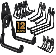 Hanger per scala pesante - 12 pezzi - Autoadesivo - Organizzazione garage - Attrezzatura giardino - Scala - Resistente all'ossidazione - Hanger per scala pesante