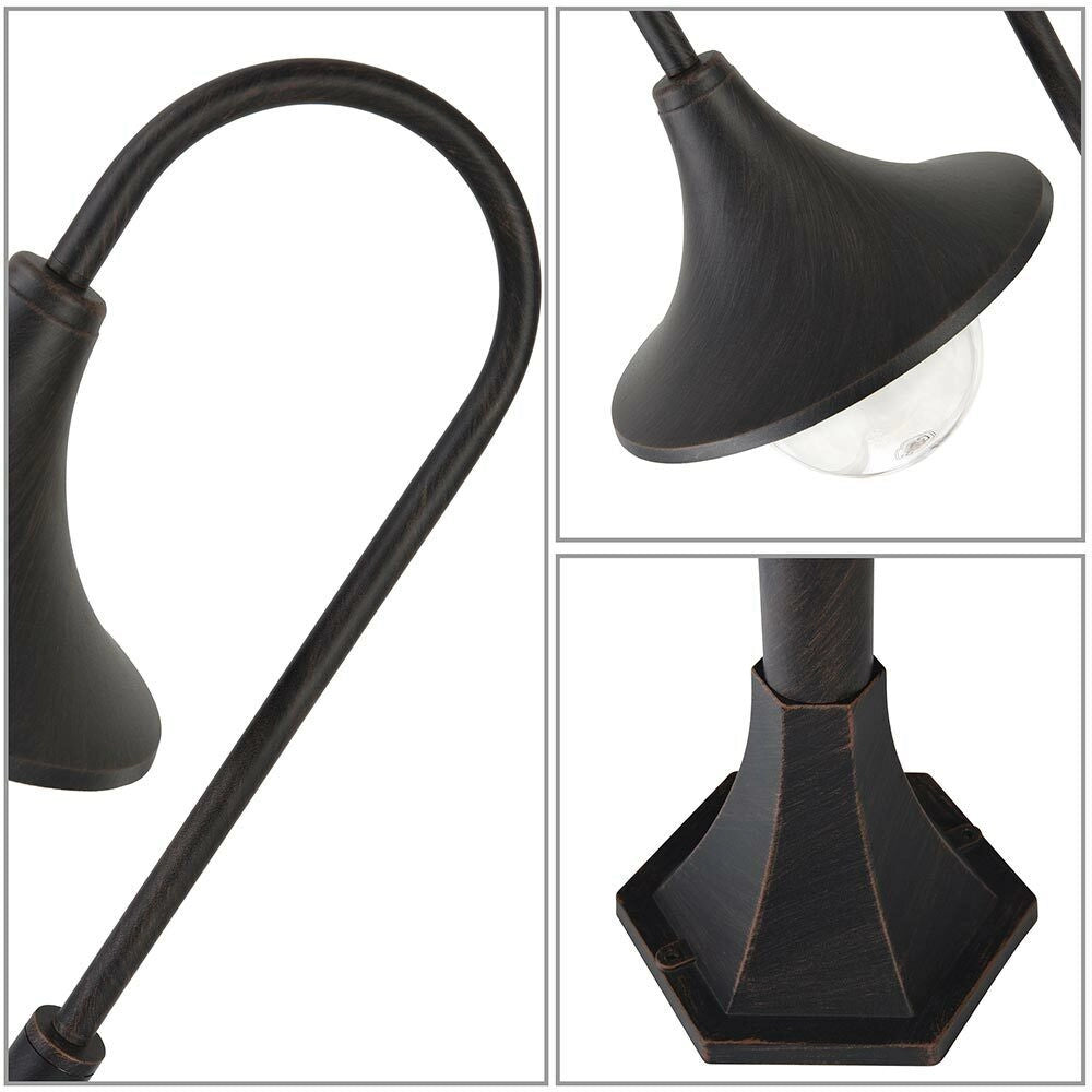 Lampione Vittoriano Classico da Giardino Lampada Arco Esterno Alluminio 120cm