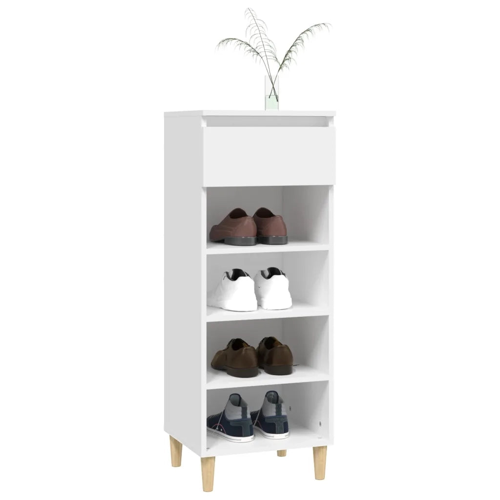 Scarpiera Bianca 40x36x105 cm in Legno Multistrato 819772