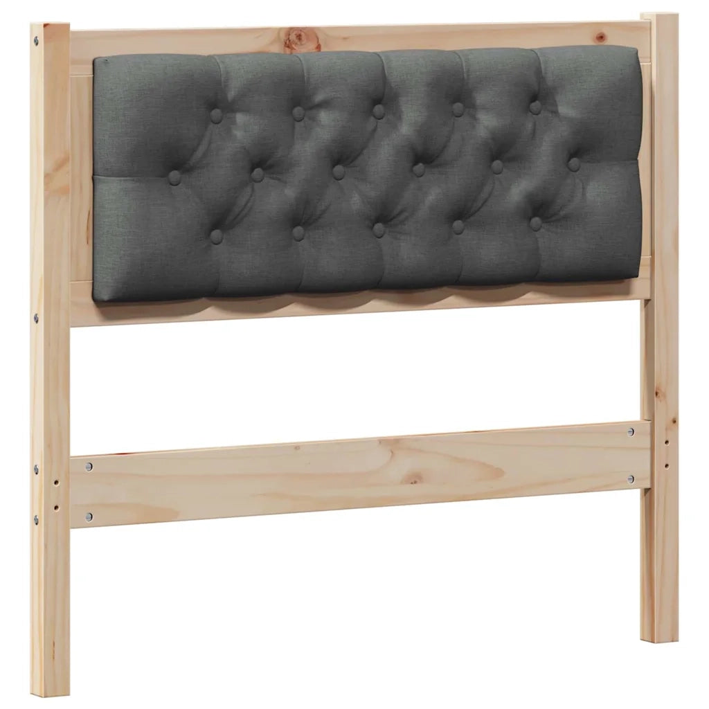 Testiera | Testata marrone e grigio scuro 90 cm Legno di pino massello