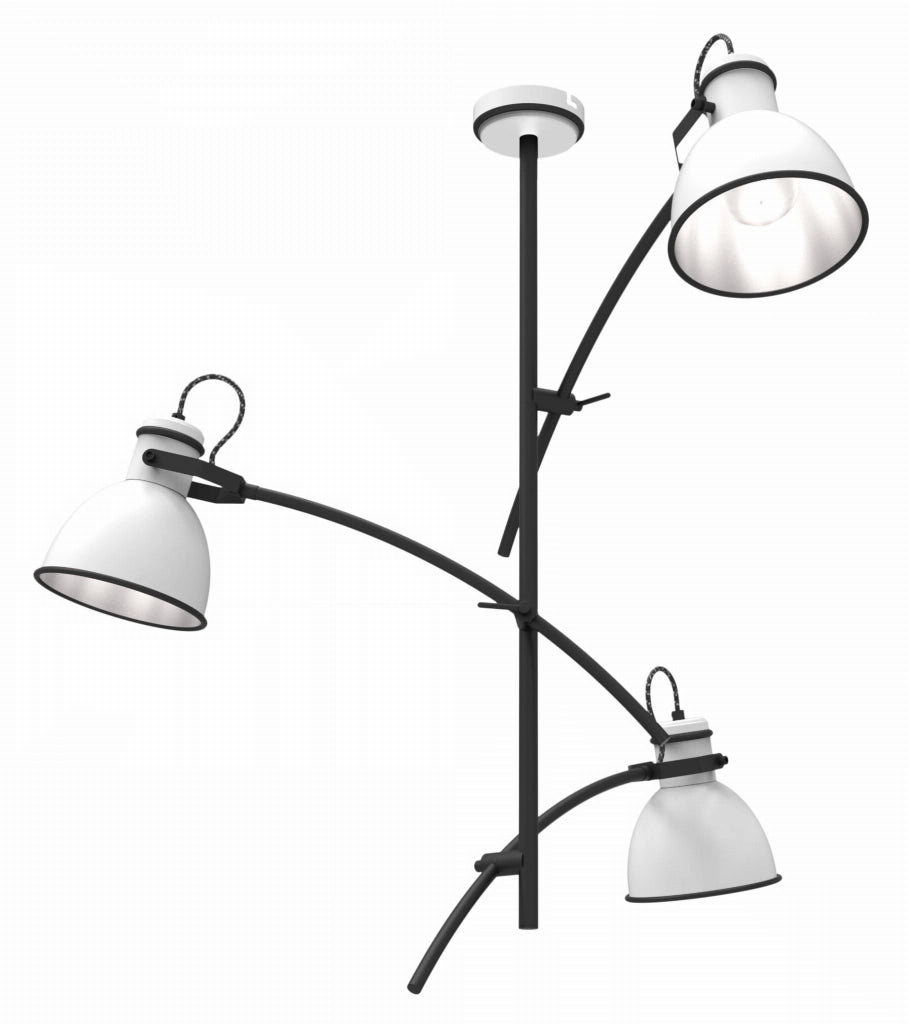 Candellux Zumba lampada a soffitto nera 3xE14 64cm
