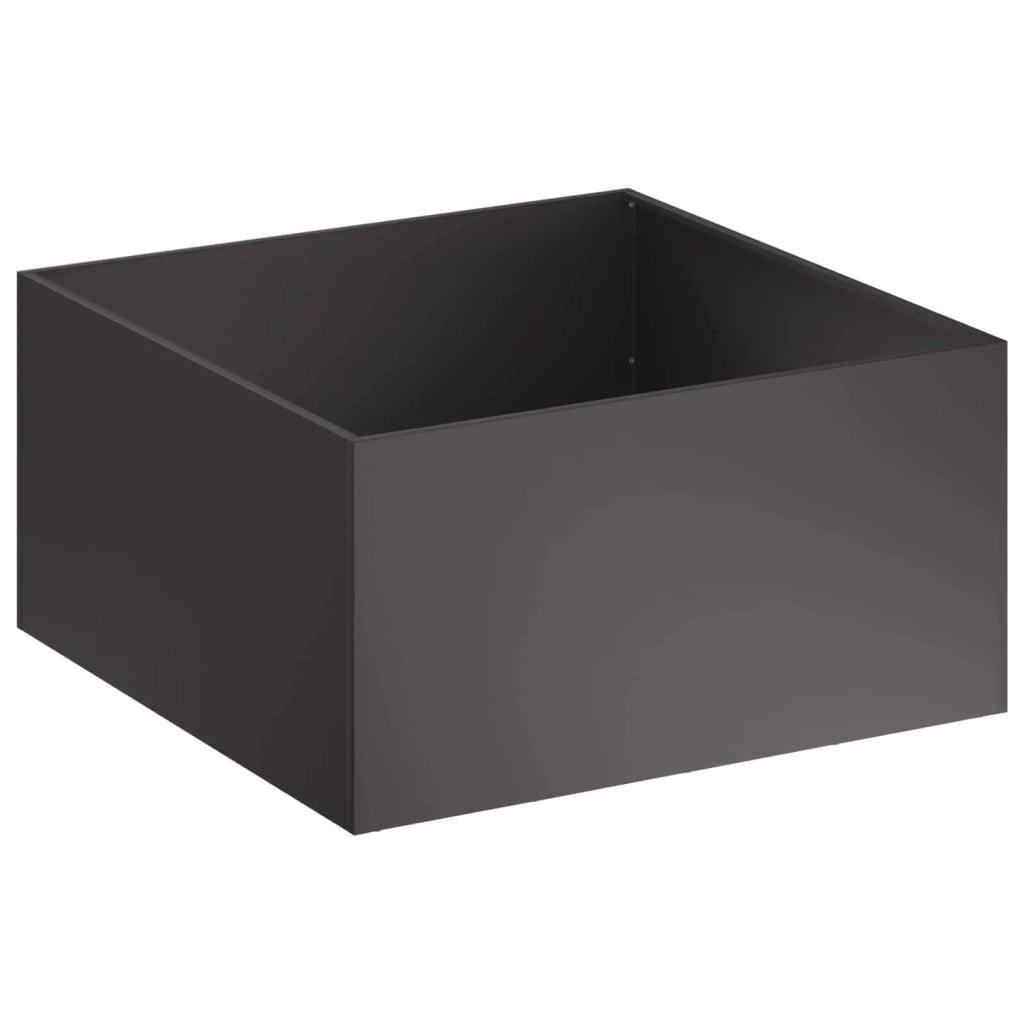 Vaso da giardino 2 pz Nero 60 x 60 x 40 cm 8005093