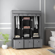 ARMADIO PIEGHEVOLE 125x43x162,5 cm Grigio Scuro in acciaio con cerniera