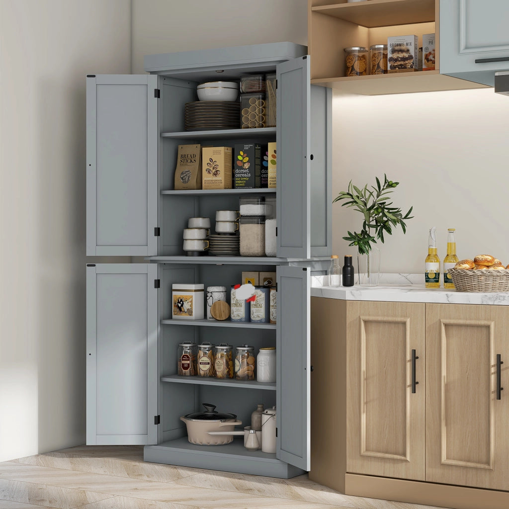 Armadio Cucina Moderno ¨C Zephmum ¨C 76x40,5x184cm Grigio