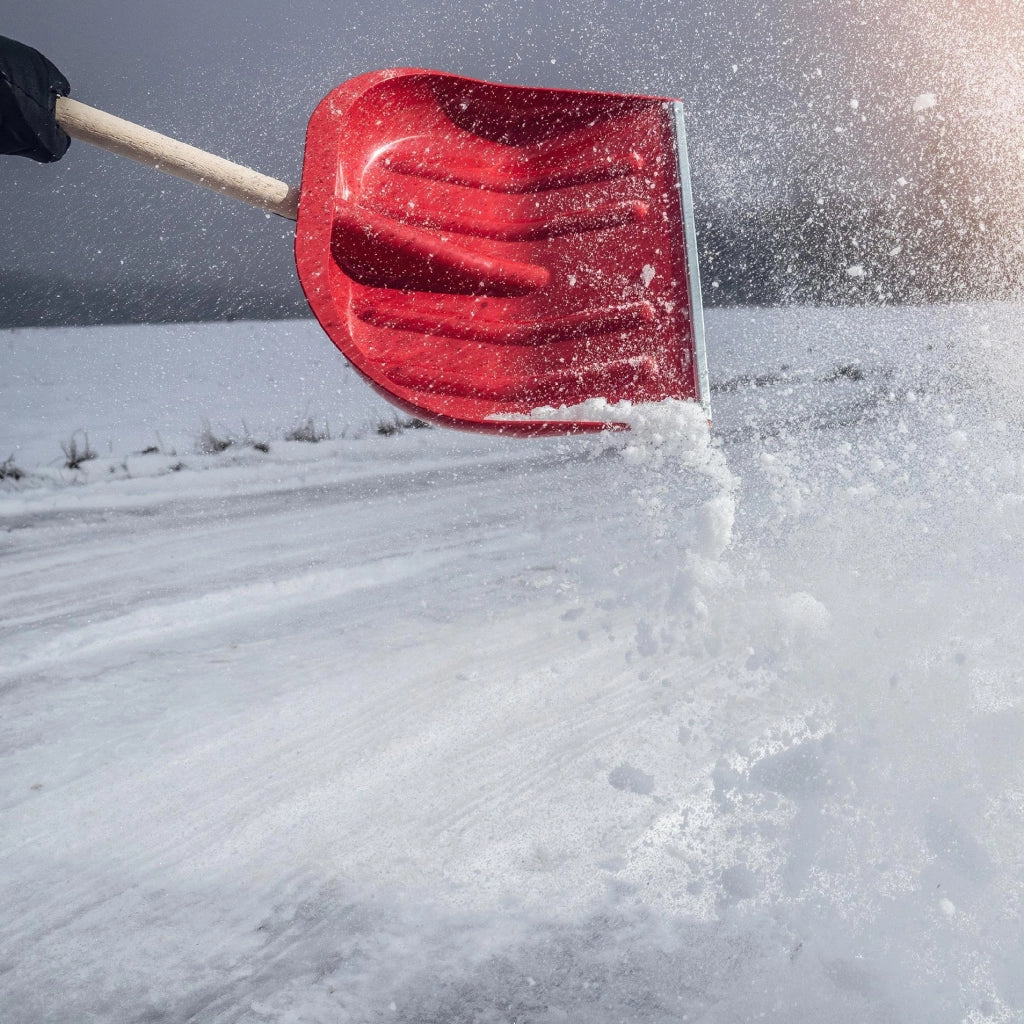 Pala da neve grande KADAX, pala robusta, raccordi in metallo, manico