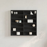 vidaXL Armadietto con Vetrina Nero 60x8,5x58 cm in Legno Multistrato