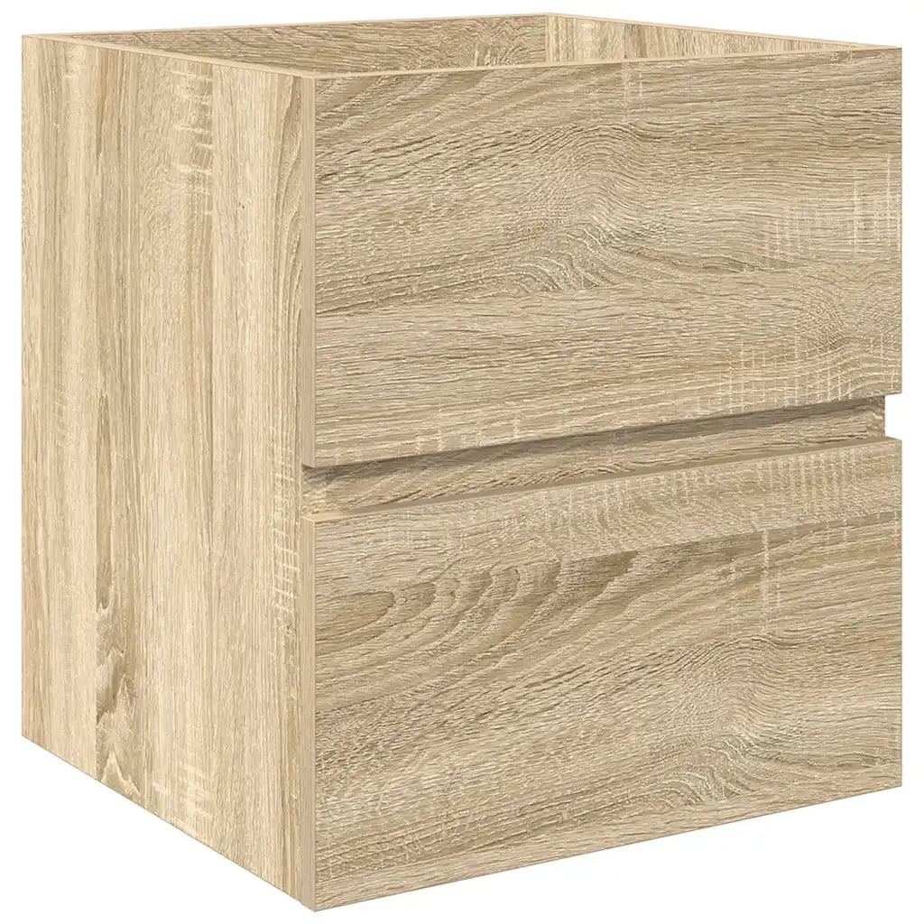 vidaXL Set Mobili da Bagno 2 pz Rovere Sonoma in Legno Multistrato