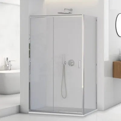 Box doccia angolare 80x100 cm scorrevole in cristallo temperato  Tay