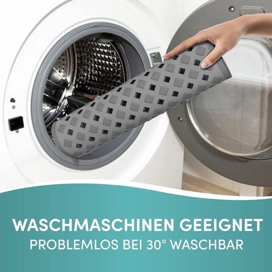 Tappeto anti-slip per vasca idromassaggio inclusivo di 2 ganci per appendere [88 x 40 cm] - 100% BPA libero - Tappeto anti-slip per vasca idromassaggio - resistente alla muffa e lavabile in lavatrice