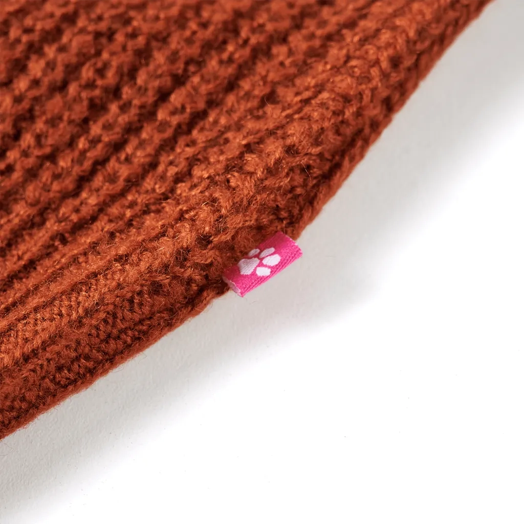 Gilet per Bambini Lavorato a Maglia Cognac 116