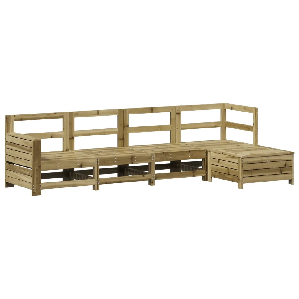Set Divani da Giardino 5 pz in Legno Impregnato di Pino 3250831