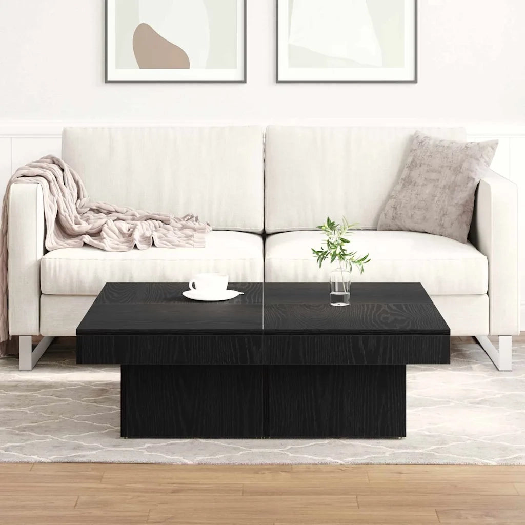 Tavolino da salotto Rovere Nero 90 x 90 x 28 cm 862628