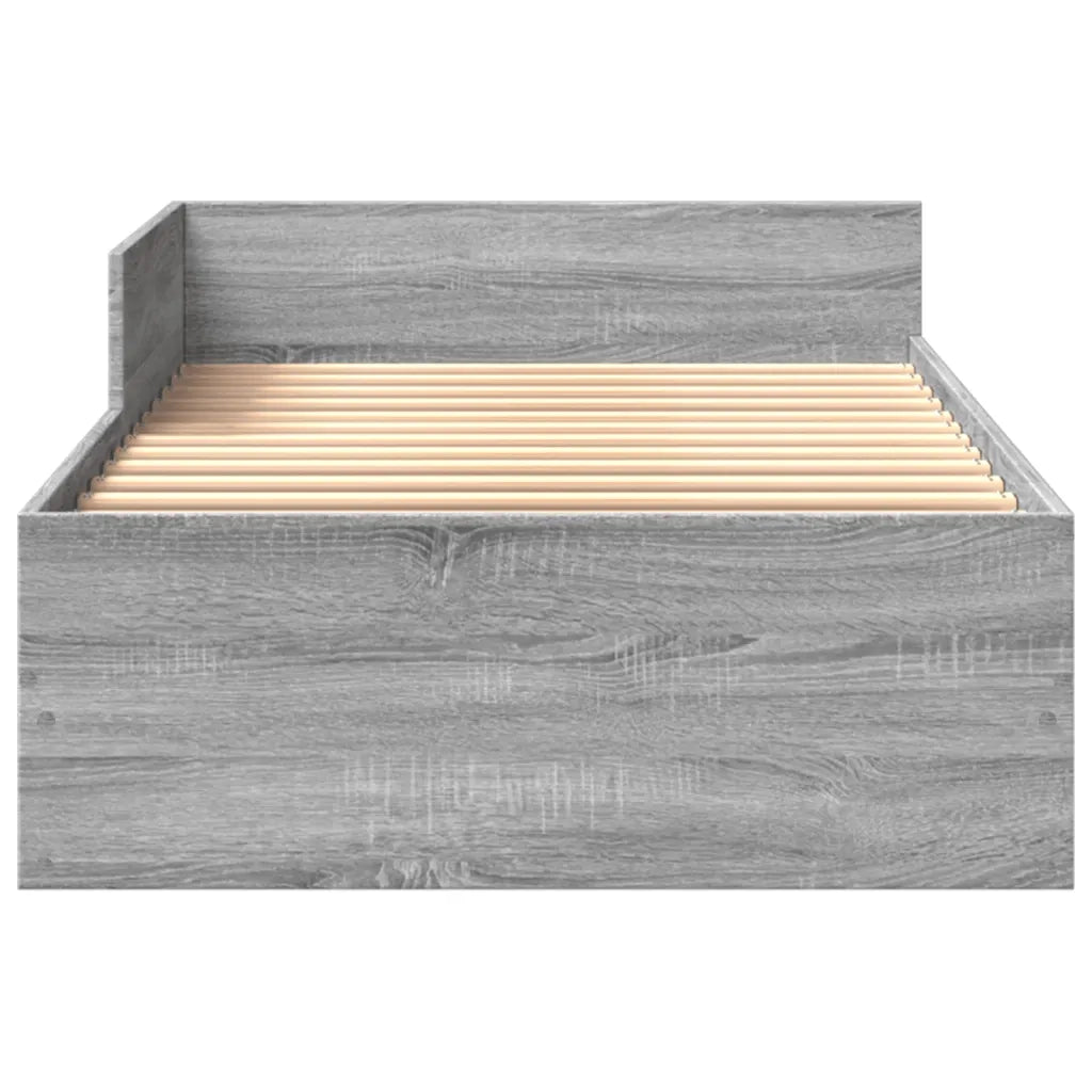 Giroletto-Struttura Letto Grigio Sonoma 90x200 cm in Legno Multistrato 324846