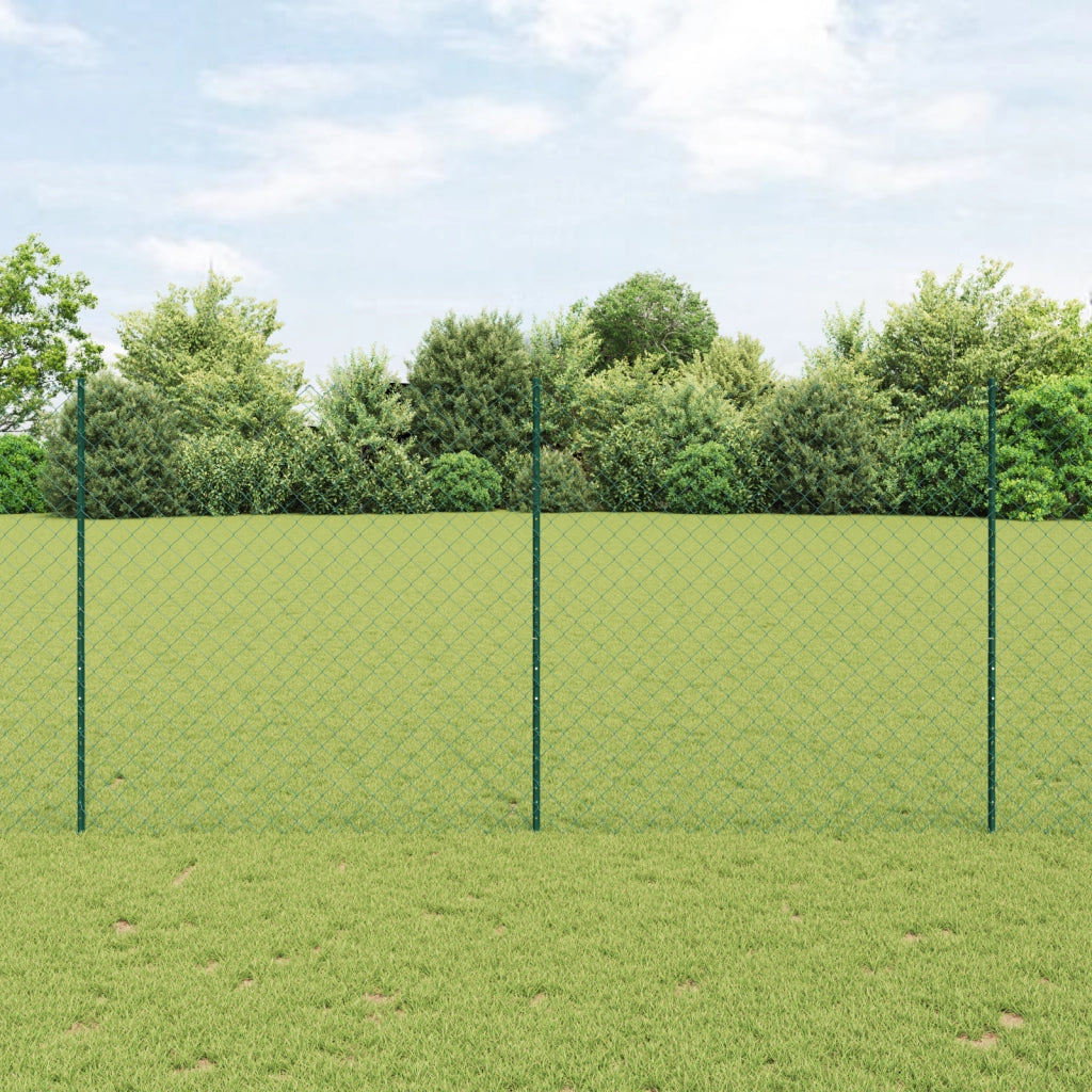 Set di Recinzioni Set di 2 Verde Metallo 25x1,5 m Durevole