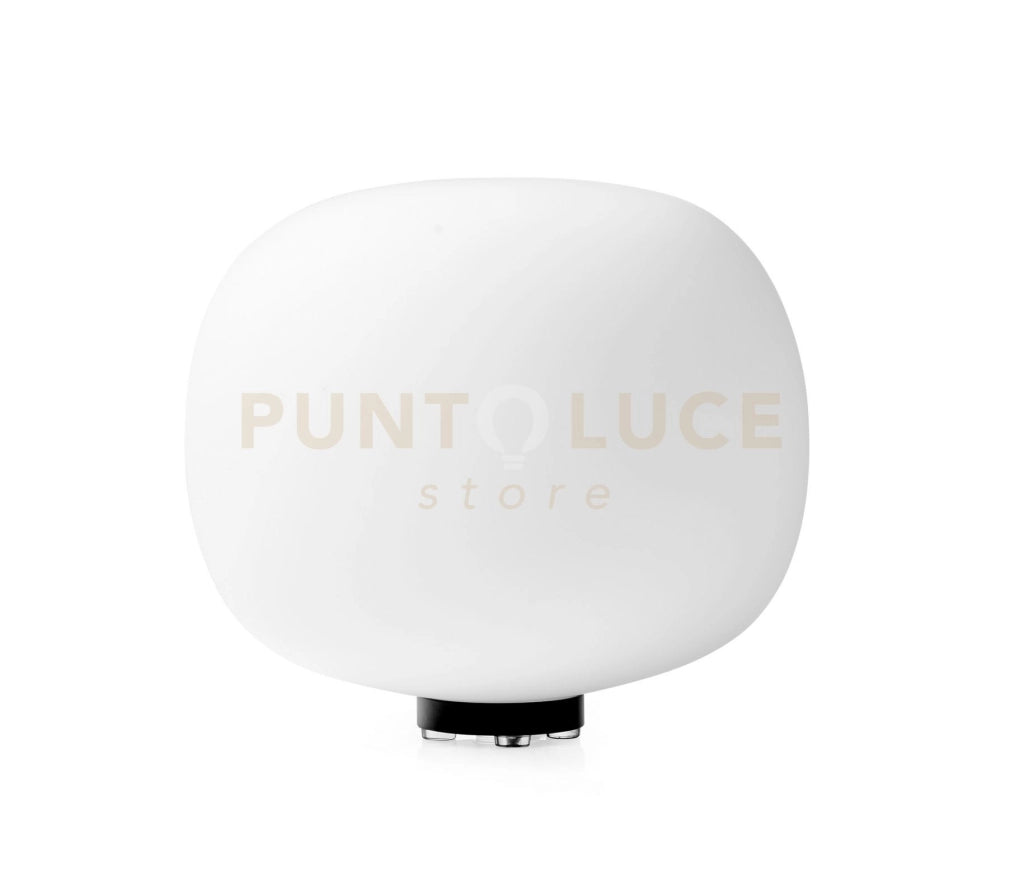 BOMBO LAMPADA DA TAVOLO GRANDE D.30CM  STRUTTURA METALLO NERO ATTACCO E27
