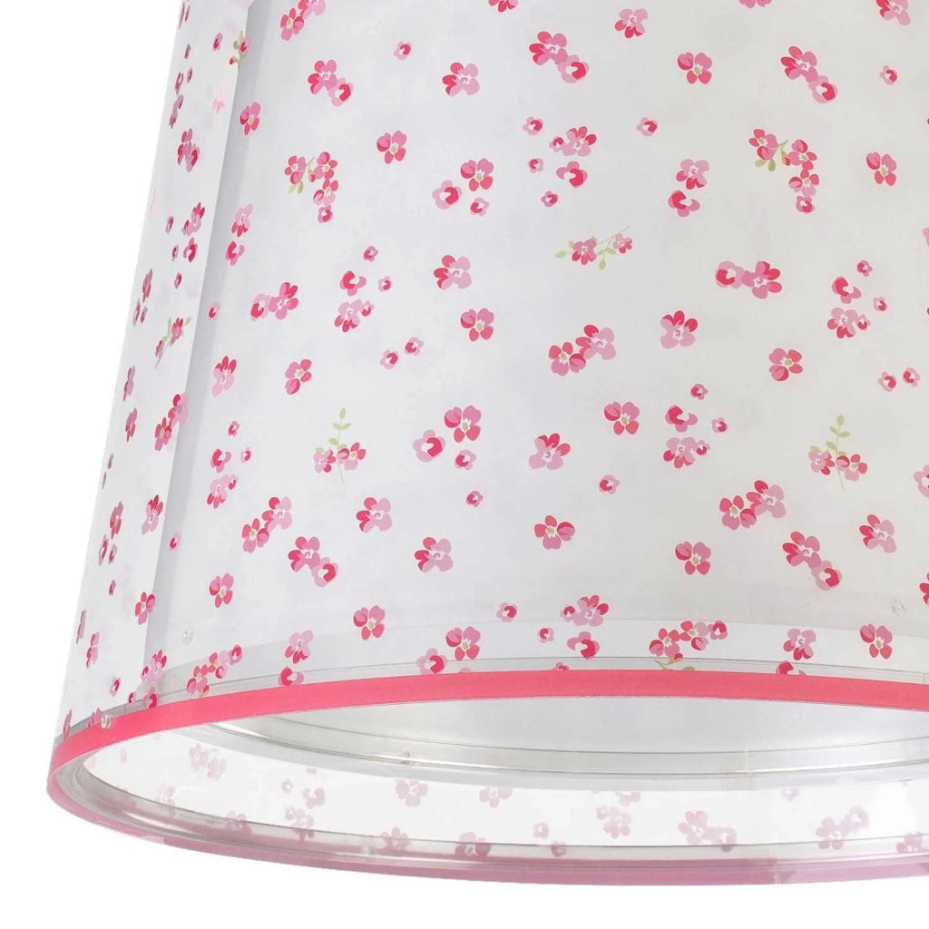 LÚZETE - LUCE A SOSPENSIONE PER BAMBINI DREAM FLOWERS E27 ROSA