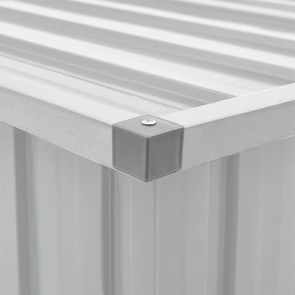 Baule da Giardino Grigio 129x67x65 cm 46262