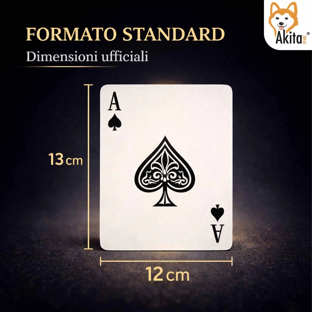 Akitaink Carte da Gioco Poker Plastificate 3 Mazzi